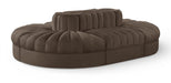 Rummi - Oval Velvet Performance Fabric Upholstered 6 Piece Modular Sectional - Simple Home Plus