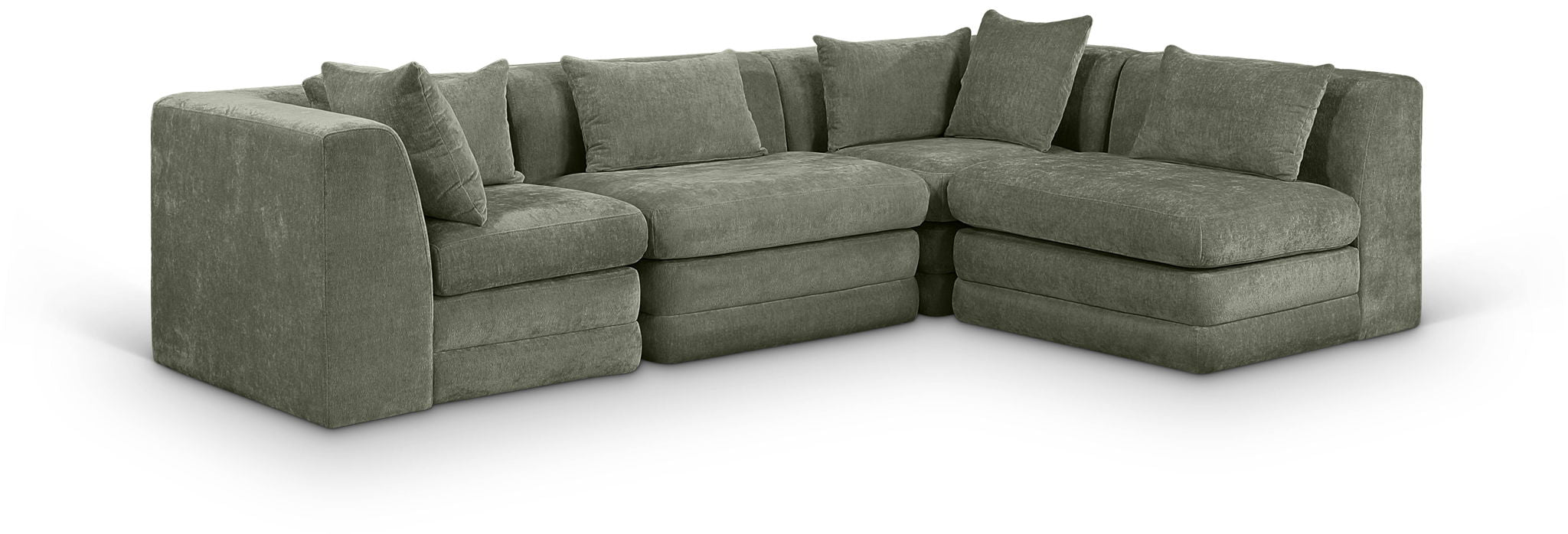 Stellar - 4 Piece Upholstered Modular Sectional - Simple Home Plus