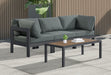 Nizuc - Outdoor Patio 3 Seat Modular Sofa With Gray Frame - Simple Home Plus