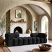 Ames - 3 Piece Boucle Modular Sofa With 1 Backless Seat - Simple Home Plus