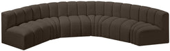 Arc - Boucle Fabric 6 Piece U-Shaped Modular Sofa - Simple Home Plus