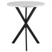 Kenzo - Round Galvanized Steel Bistro Bar Table - Silver - Simple Home Plus