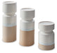 Hurston - Ivory / Brown - Candle Holder Set (Set of 3) - Simple Home Plus