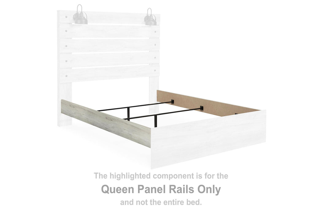 Cambeck - Queen Panel Rails - Whitewash - Simple Home Plus