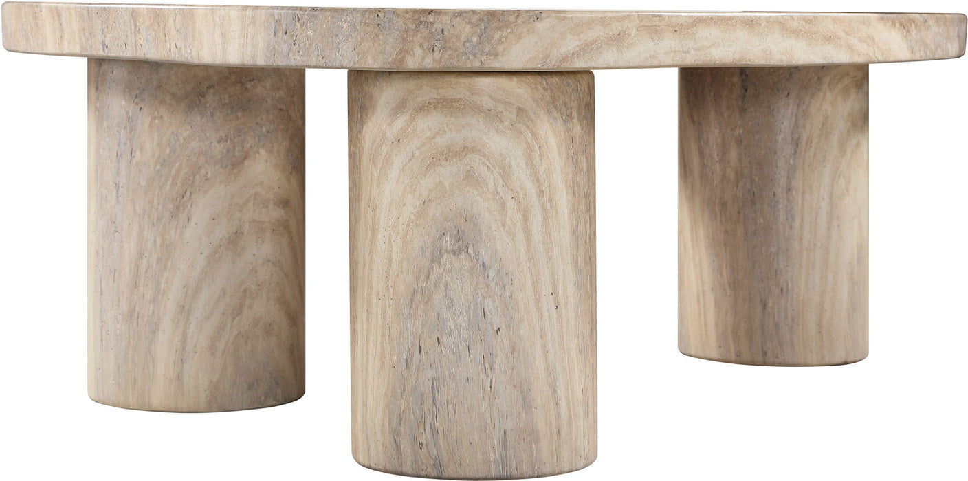 Teramo - Traverine Concrete Indoor/Outdoor Coffee Table - Simple Home Plus