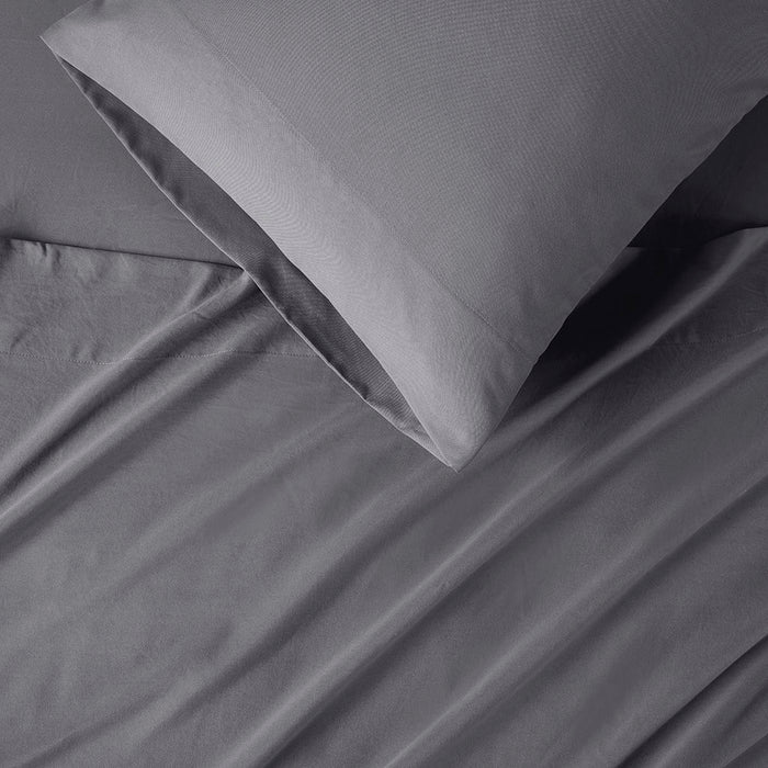 Microfiber - Queen All Season Wrinkle Free Sheet Set - Charcoal - Simple Home Plus