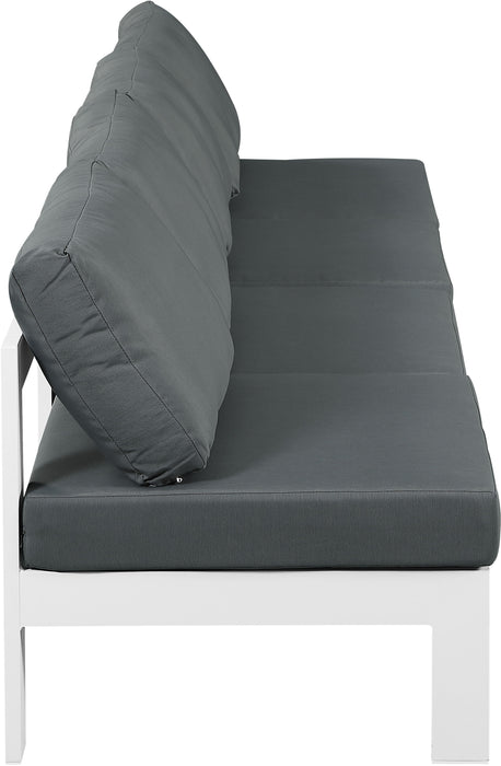 Nizuc - Outdoor Patio 4 Seat Armless Modular Sofa With White Frame - Simple Home Plus