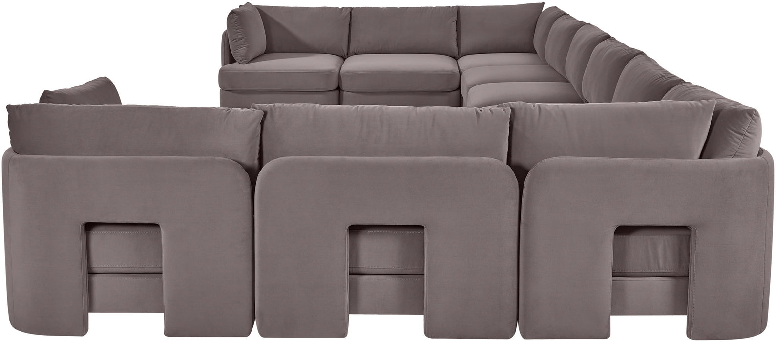 Hammond - Velvet Performance Fabric Upholstered 10 Piece Sectional - Simple Home Plus