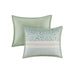 Caralie - 5 Piece King Seersucker Comforter Set With Throw Pillows - Green - Simple Home Plus