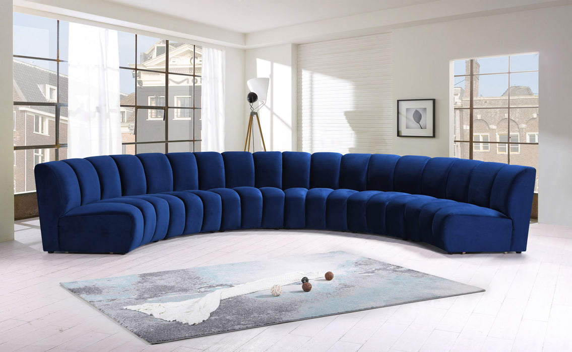 Infinity - 6 Piece Velvet Modular Sectional - Simple Home Plus