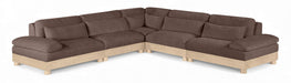 Turin - Chenille Fabric Upholstered Modular Sectional - Brown - Simple Home Plus
