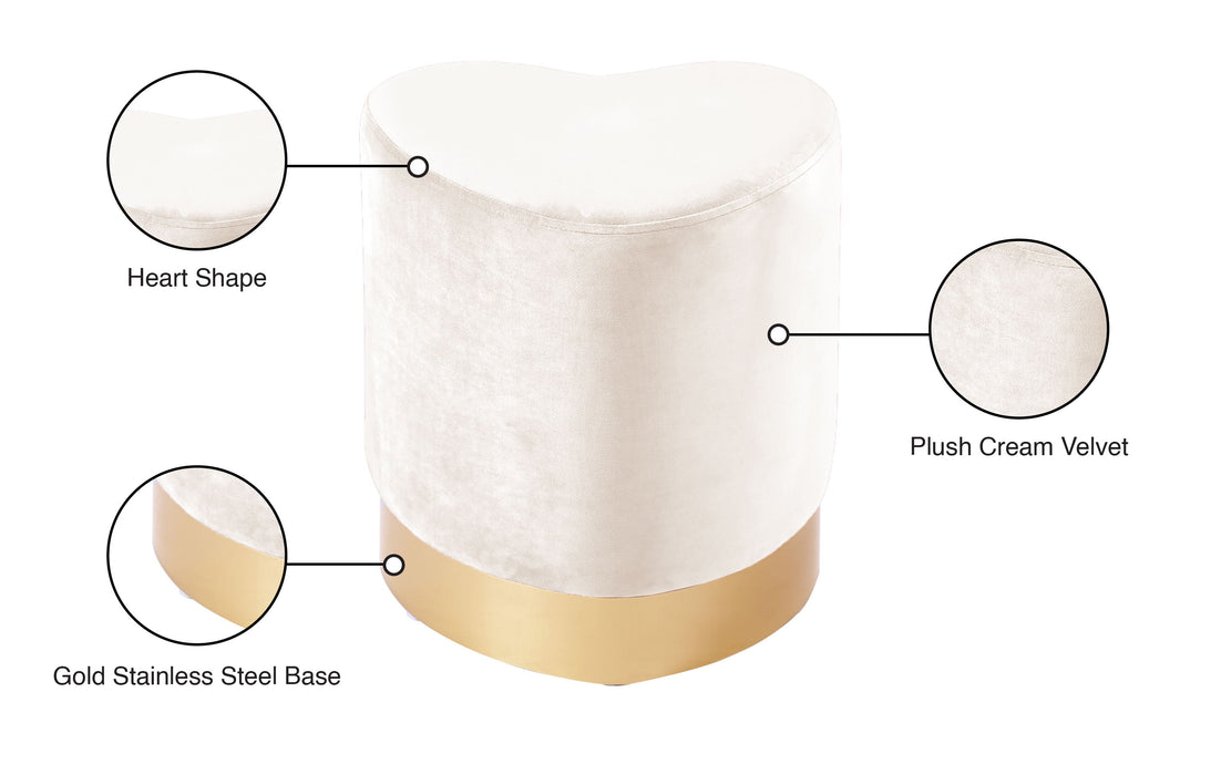 Heart - Stool Ottoman - Simple Home Plus