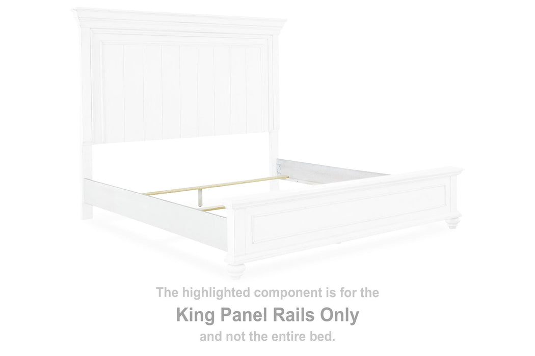 Kanwyn - King Panel Rails - Whitewash - Simple Home Plus