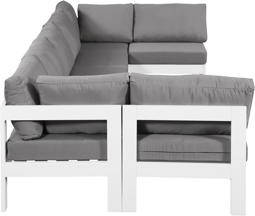 Nizuc - Outdoor Patio 7 Piece Modular Sectional With White Frame - Simple Home Plus