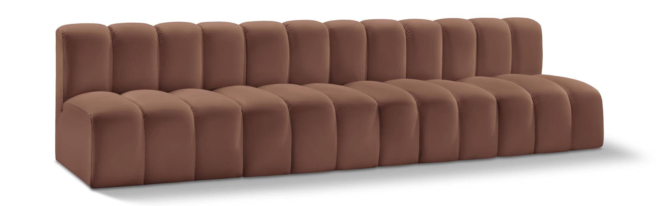 Arc - Faux Leather 4 Seats Modular Sofa - Simple Home Plus