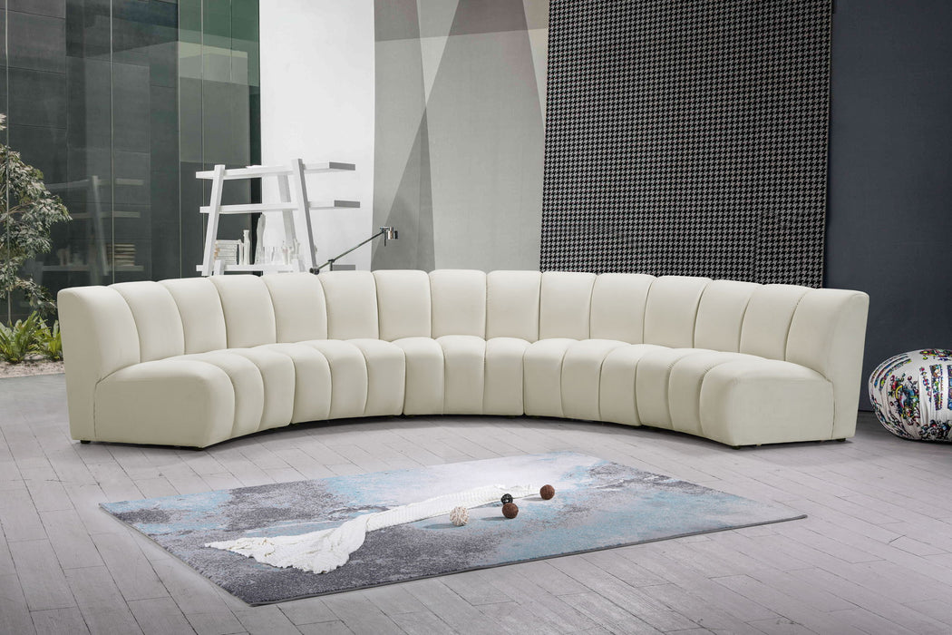 Infinity - 5 Piece Velvet Modular Sectional - Simple Home Plus