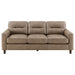 Scotland - Faux Leather Upholstered Track Arm Sofa - Simple Home Plus