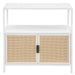 Amherst - 2-Door Radio Weave Cane Metal Accent Cabinet - Simple Home Plus