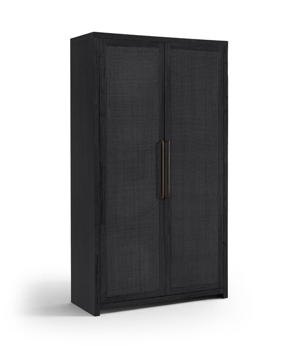 Vana - Solid Wood, Oak Veneer And Stainless Steel Storage Cabinet - Simple Home Plus