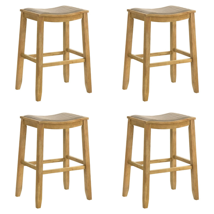 Iyani - Coastal Modern Wood Bar Height Kitchen Bar Stool - Simple Home Plus
