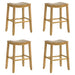 Iyani - Coastal Modern Wood Bar Height Kitchen Bar Stool - Simple Home Plus