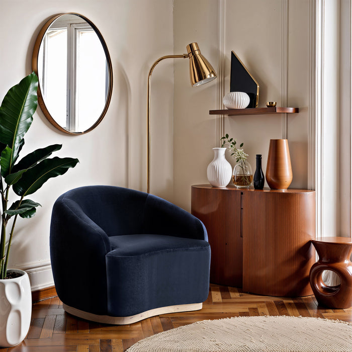 Gustavo - Velvet Upholstered Chair - Simple Home Plus