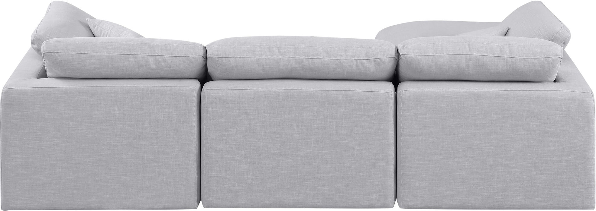 Indulge - Linen 4 Piece Modular Sectional With Chaise - Simple Home Plus