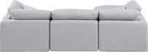 Indulge - Linen 4 Piece Modular Sectional With Chaise - Simple Home Plus