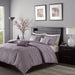 Biloxi - King 6 Piece Duvet Cover Set - Purple - Simple Home Plus