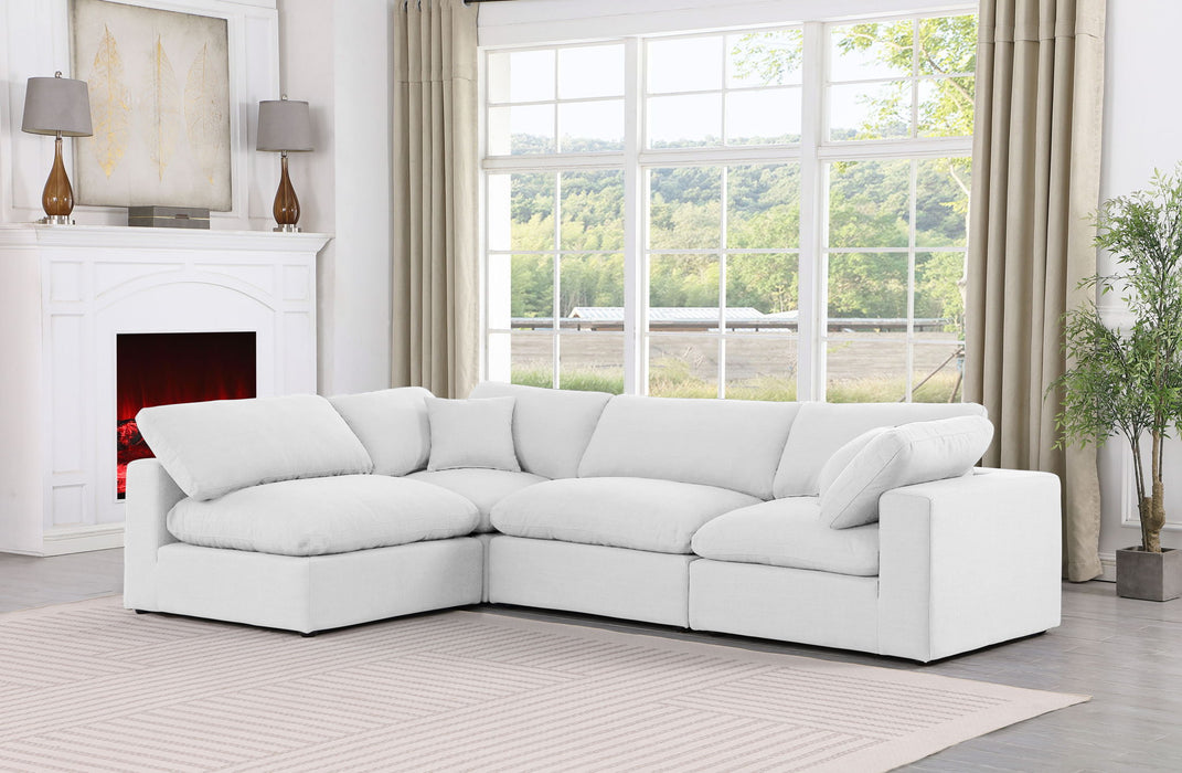 Comfy - 4 Piece Linen Fabric Modular Armless Sectional - Simple Home Plus
