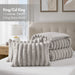 Jasmine - Full/Queen Ultrasoft Ribbed Comforter Set - Light Gray - Simple Home Plus