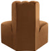 Arc - Velvet Reverse Corner Chair - Saddle - Simple Home Plus
