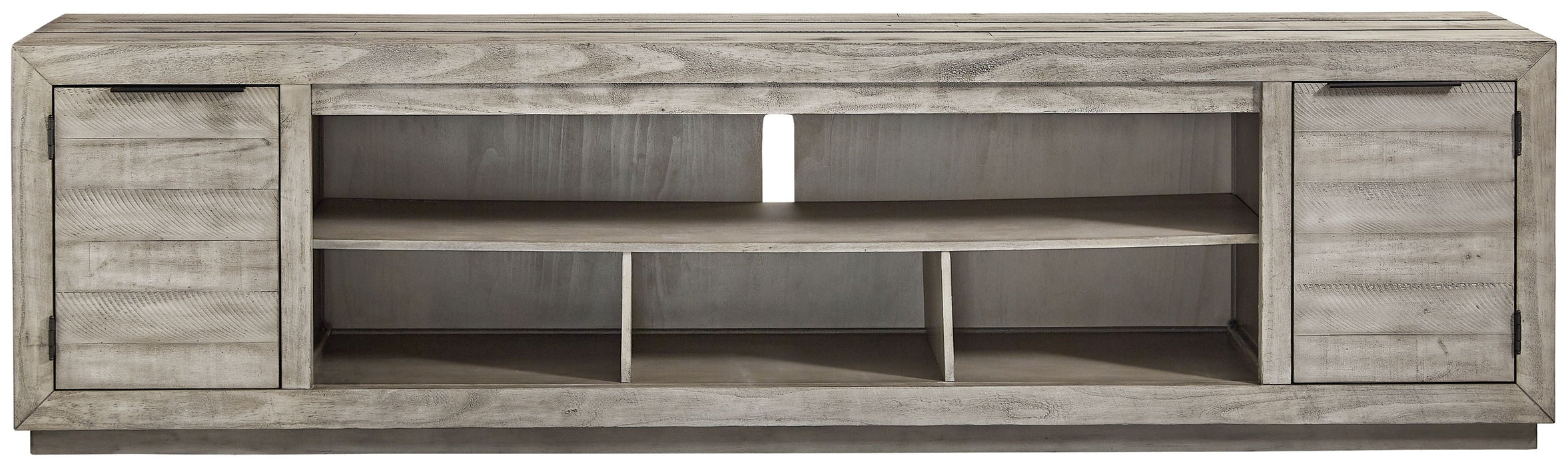Naydell - Gray - XL TV Stand w/Fireplace Option - Simple Home Plus