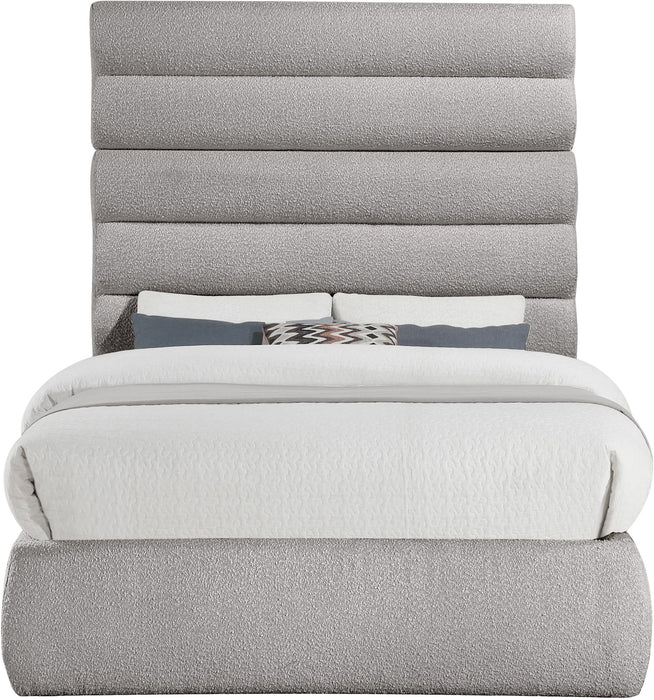 Adam - Boucle Fabric Bed With 70.5" Headboard - Simple Home Plus