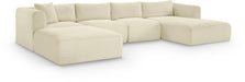 Shaggy - 5 Piece Modular Sectional With Chaise And Ottoman - Simple Home Plus