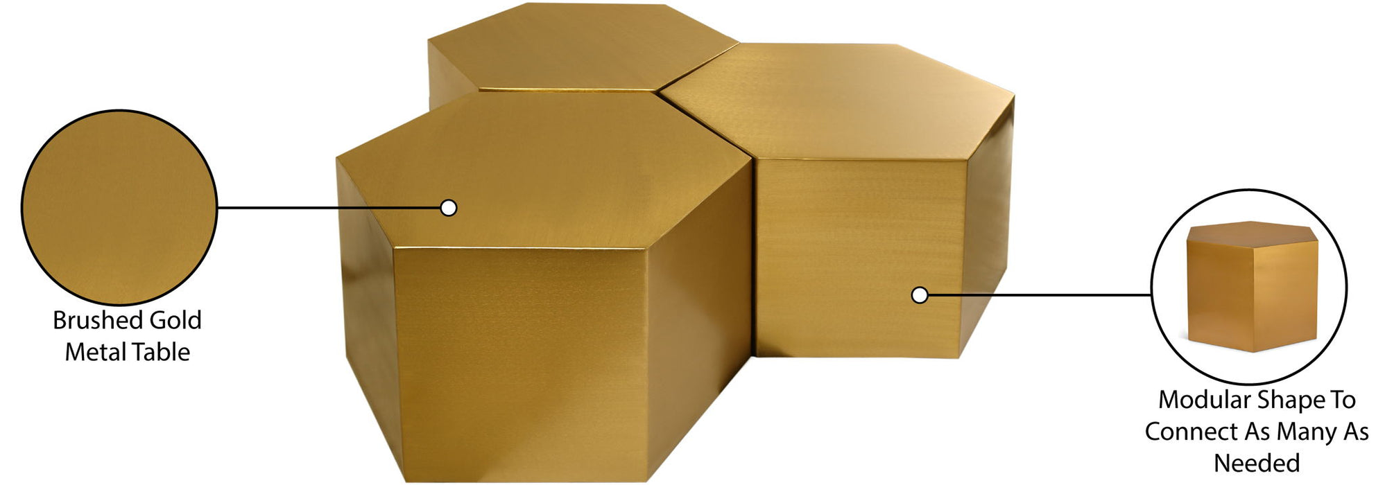 Hexagon - Coffee Table - Simple Home Plus