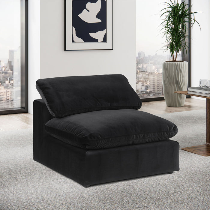 Comfy - Velvet Armless Chair - Simple Home Plus