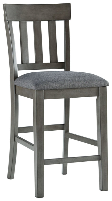 Hallanden - Black / Gray - Upholstered Barstool (Set of 2) - Simple Home Plus