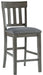 Hallanden - Black / Gray - Upholstered Barstool (Set of 2) - Simple Home Plus