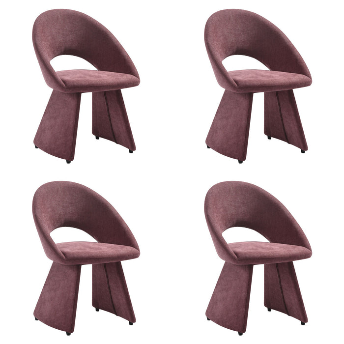 Angelina - Modern Curved Back Upholstered Dining Chair - Simple Home Plus