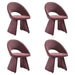Angelina - Modern Curved Back Upholstered Dining Chair - Simple Home Plus