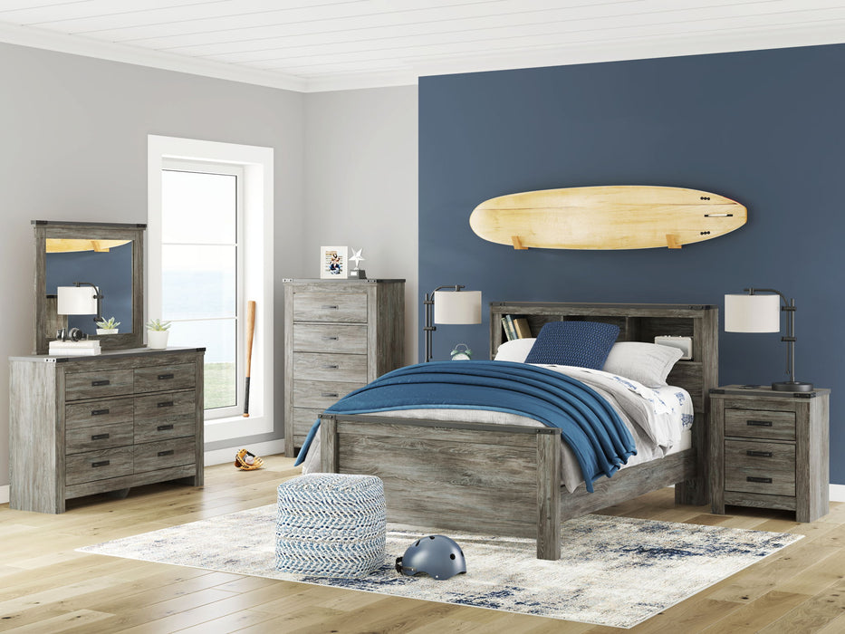 Frandern - Bookcase Panel Bedroom Set - Simple Home Plus