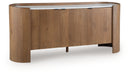 Fitzroy - Brown / White - Accent Cabinet - Simple Home Plus