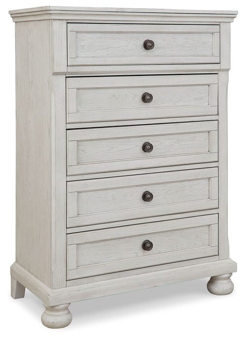 Robbinsdale - Antique White - Five Drawer Chest - Youth - Simple Home Plus
