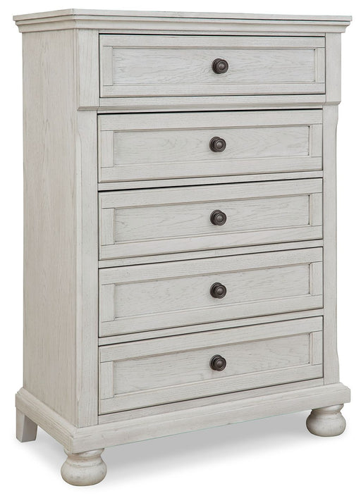 Robbinsdale - Antique White - Five Drawer Chest - Youth - Simple Home Plus