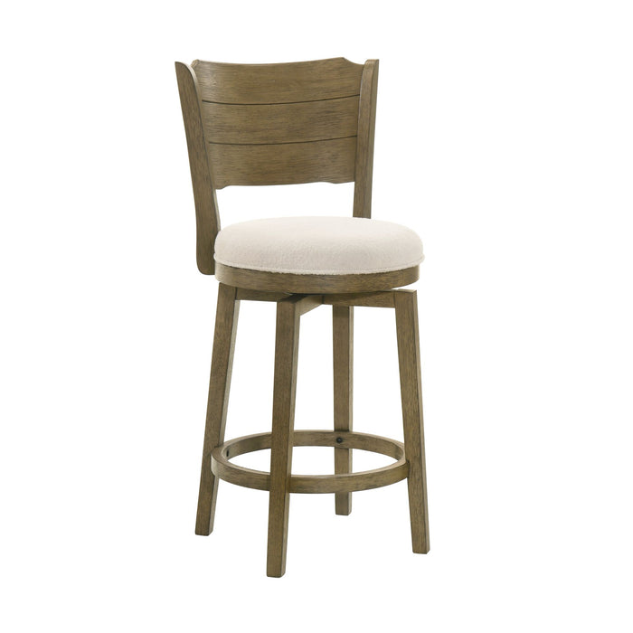 Winsley - Coastal Modern Swivel Wood Counter Height Kitchen Bar Stool - Simple Home Plus