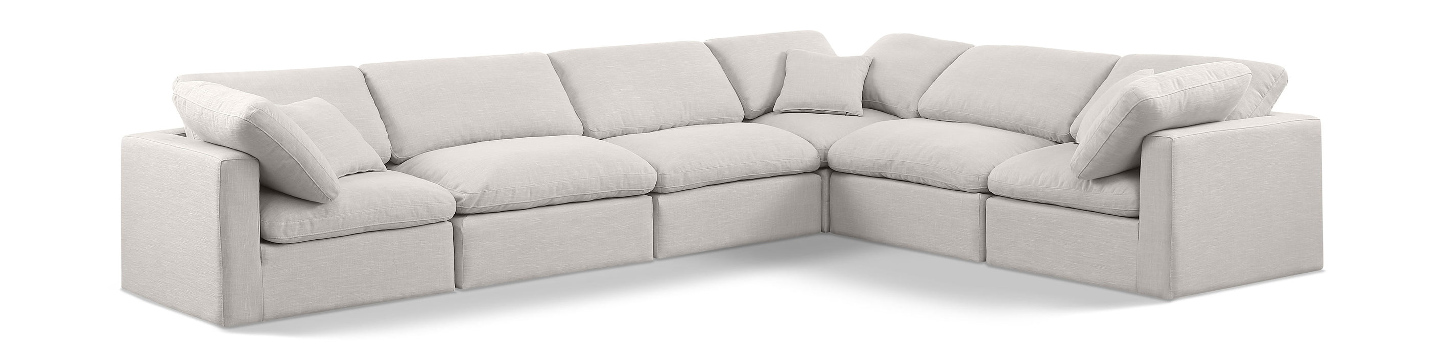 Indulge - Linen 6 Piece Modular Corner Sectional - Simple Home Plus