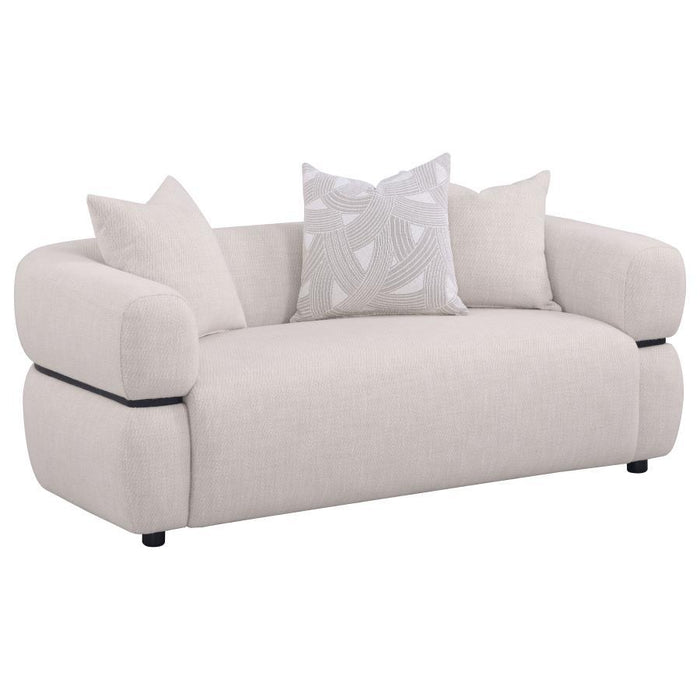 Jeanette - Fabric Upholstered Round Arm Sofa Set - Simple Home Plus