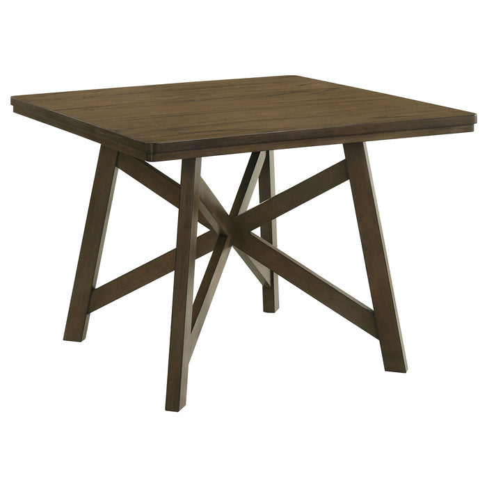 Canfield - Square Counter Height Dining Table - Brown - Simple Home Plus
