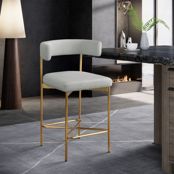 Rivage - Durable Stool With Gold Frame (Set of 2) - Simple Home Plus